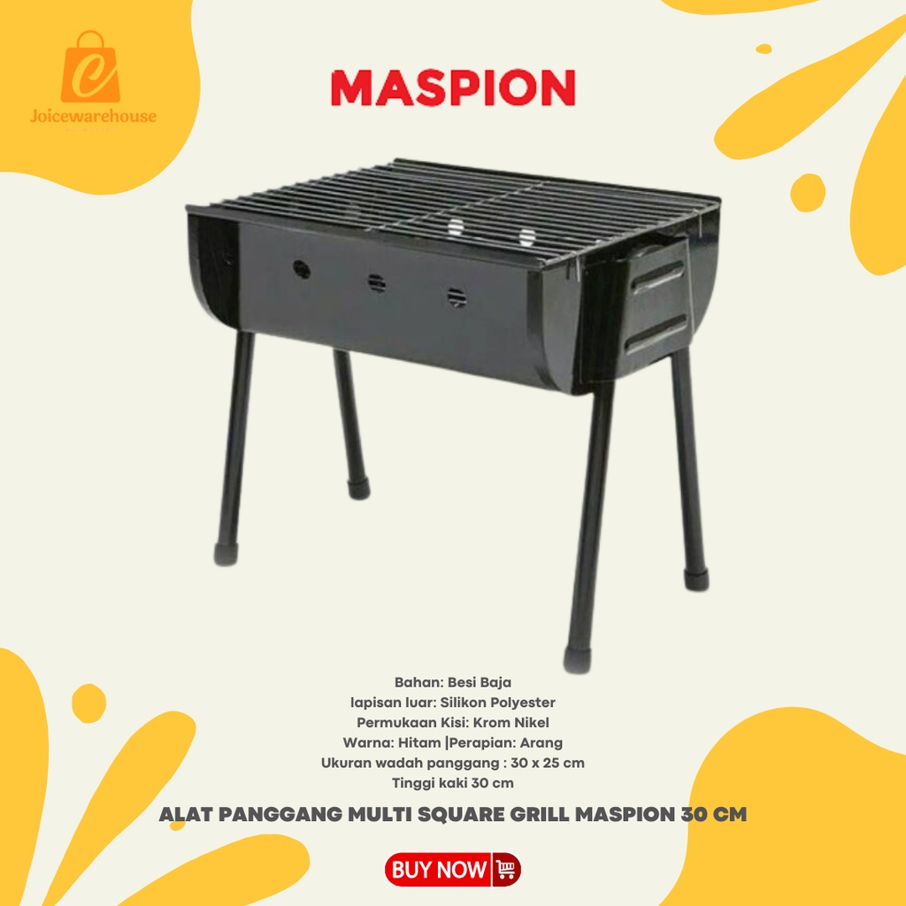 ALAT PANGGANG SERBAGUNA MULTI SQUARE GRILL MASPION 30 CM