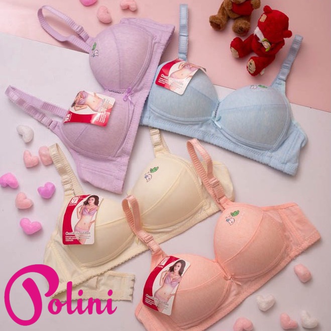 BEE - Bra Bh Wanita Polini Bh Busa Pakaian Dalam Wanita Bahan Lembut A95