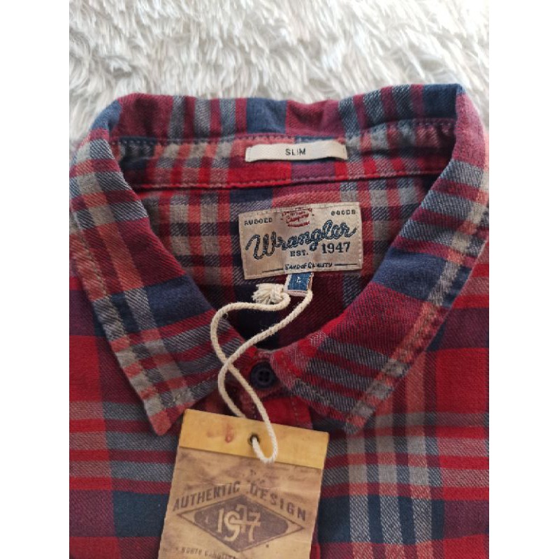 Kemeja Flanel Lengan Panjang Wrangler Original Store Kak Anggora