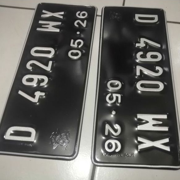 PLAT NOMOR MOTOR STANDAR 1 PASANG 2PCS