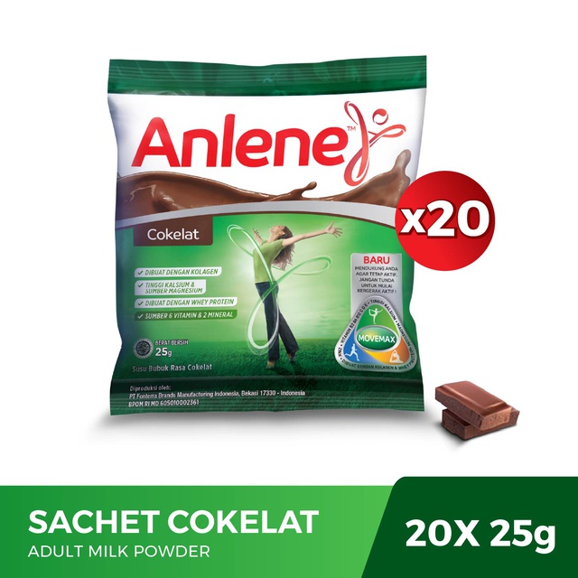 

Anlene Sachet Cokelat 25gr x 20