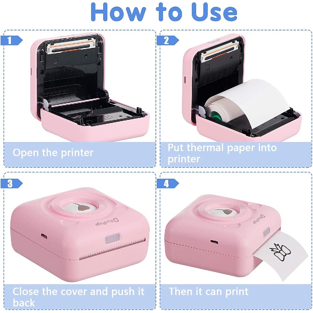 PERIPAGE A6 - Mini Pocket Wireless Thermal Photo Printer