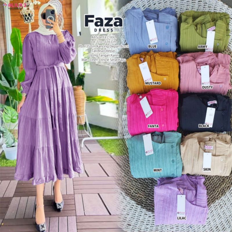Faza Dress//Dress//Dress Wanita//Dress Muslim//Dress Daily//Gamis Wanita//Gamis Muslim