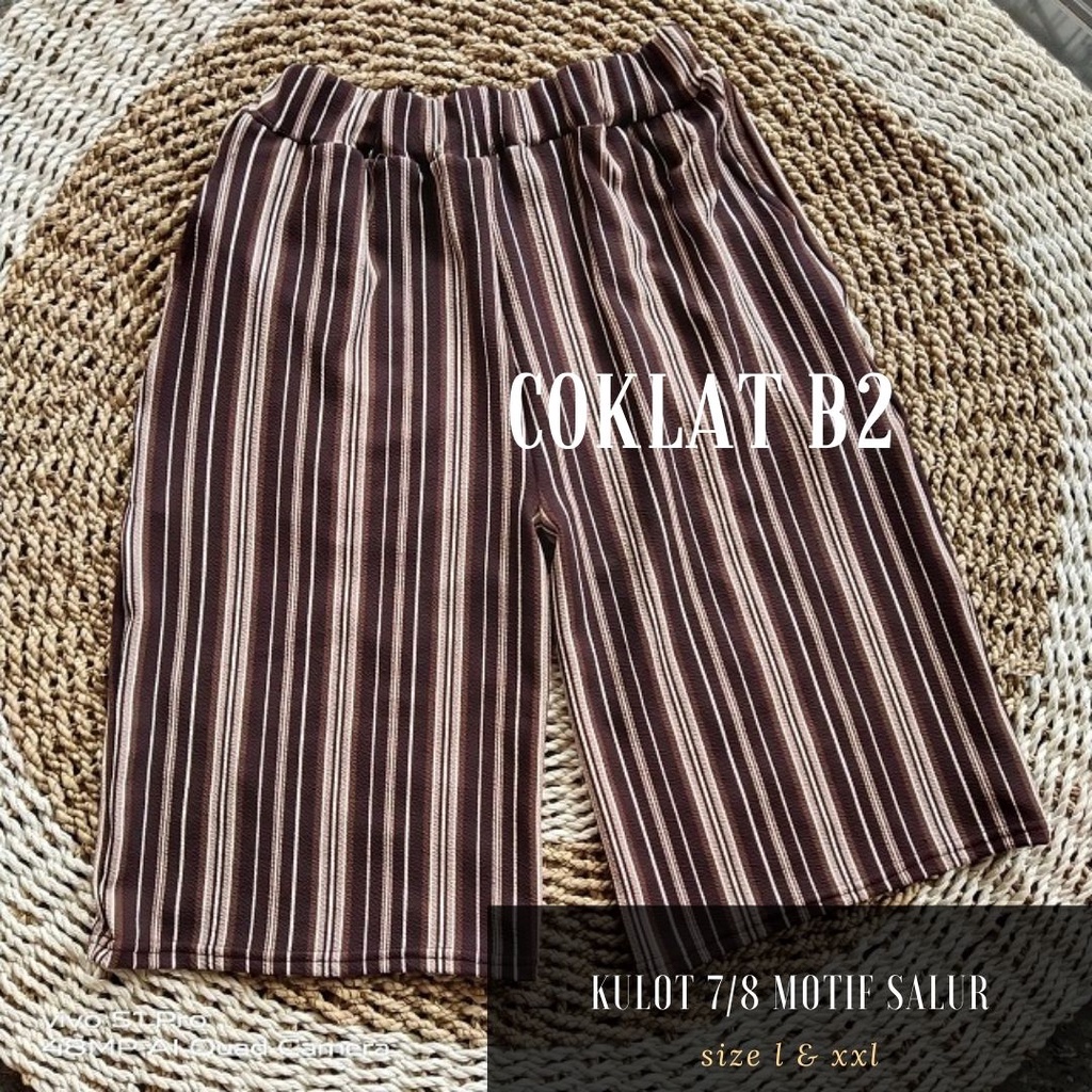 Kulot pendek 7/8 khusus jumbo xxxl BB 100 kg-COKLAT B2