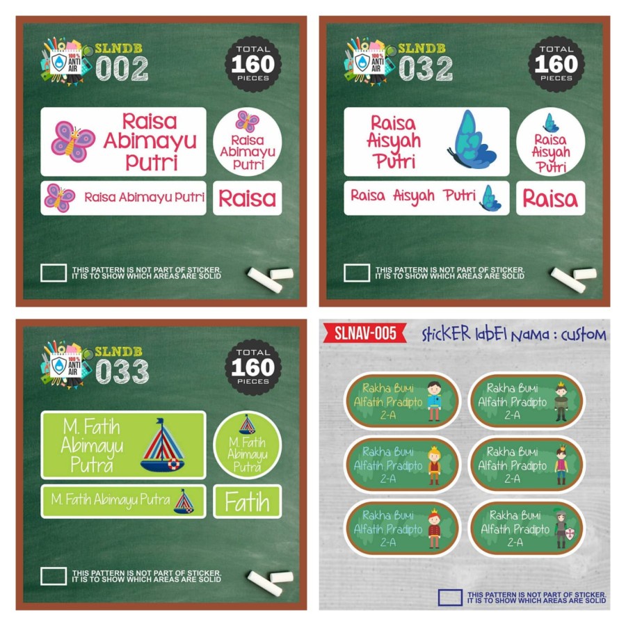 

LABEL NAMA STICKER DENGAN MOTIF LUCU PENANDA BUKU SD SMP SMA - SLNDB