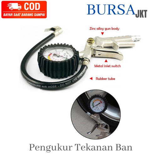TIRE INFLATOR AIR PRESSURE GUN 3IN1 PENGISI/PENGUKUR TEKANAN ANGIN BAN