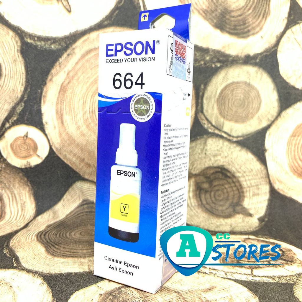 Tinta Epson 664 Ink Refil L210 L120 L360 L220 L100-Yellow