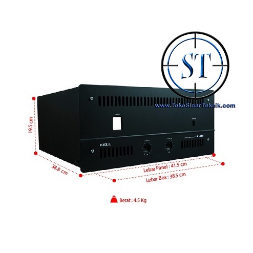 Box Power Amplifier Bok Ampli Salon Sound System Besi Kokoh Wadah Holder M550 Box BELL M-550