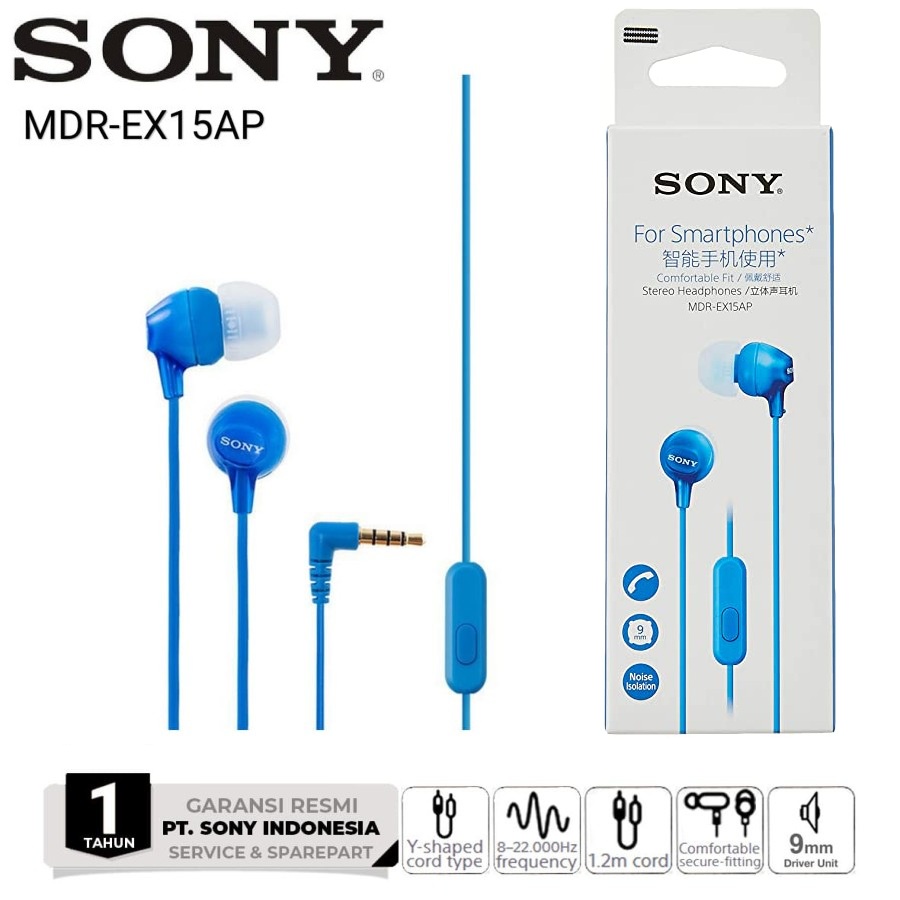 Earphone Sony MDR-EX15AP with Microphone