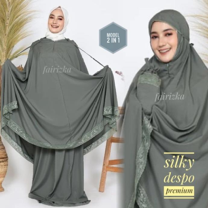 Mukena Travelling model 2 in 1 Silky Korea premium Kecil Imut Praktis