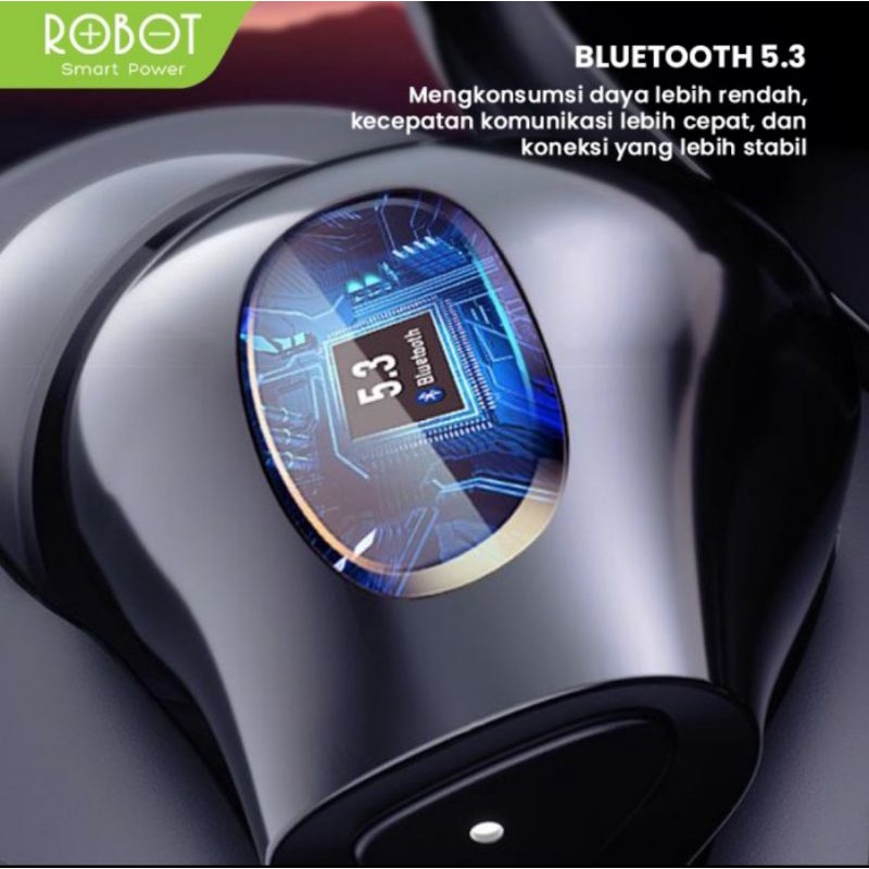 Robot Tws T30 Wireless Earphone Airbuds - Tws Robot T30 Bluetooth 5.3