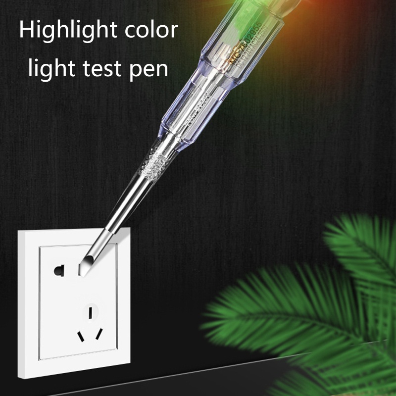 Obeng Tester Pen Listrik Dengan Klip Portabel Dengan Indikator LED Dua Warna