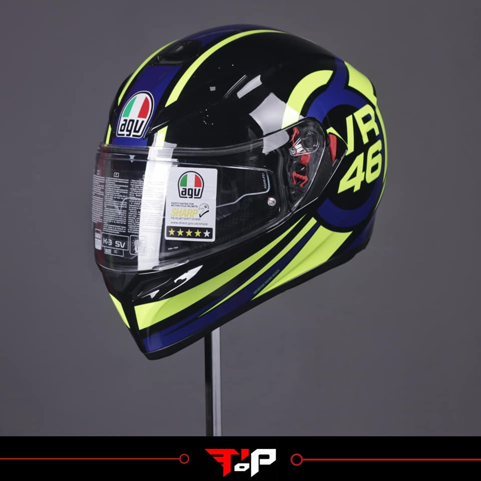 AGV K3 SV ROSSI RIDE 46 HELM FULL FACE SUNVISOR