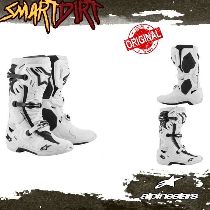 SEPATU CROSS ALPINESTAR TECH 10 SUPERVENTED WHITE BOOTS ALPNESTAR ORIGINAL