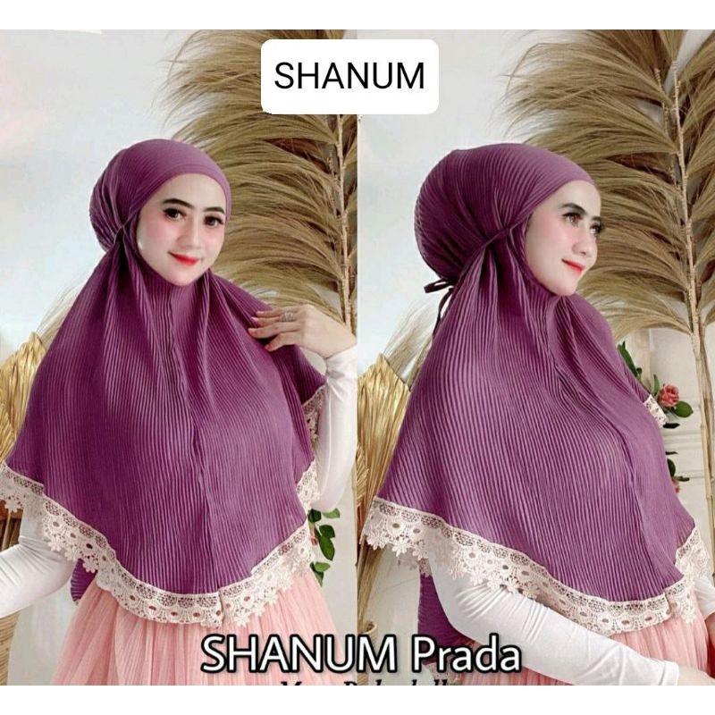 hijab bergo shanum prada Plisket jilab maryam fashion muslim jilbab langsung terbaru model kekinian 