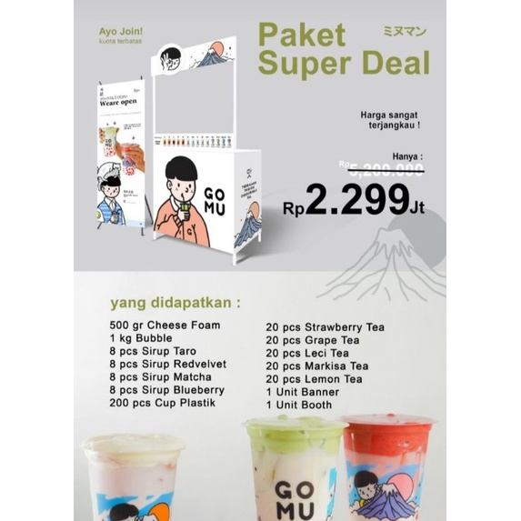 

Paket Superdeal Gomu Cheesetea