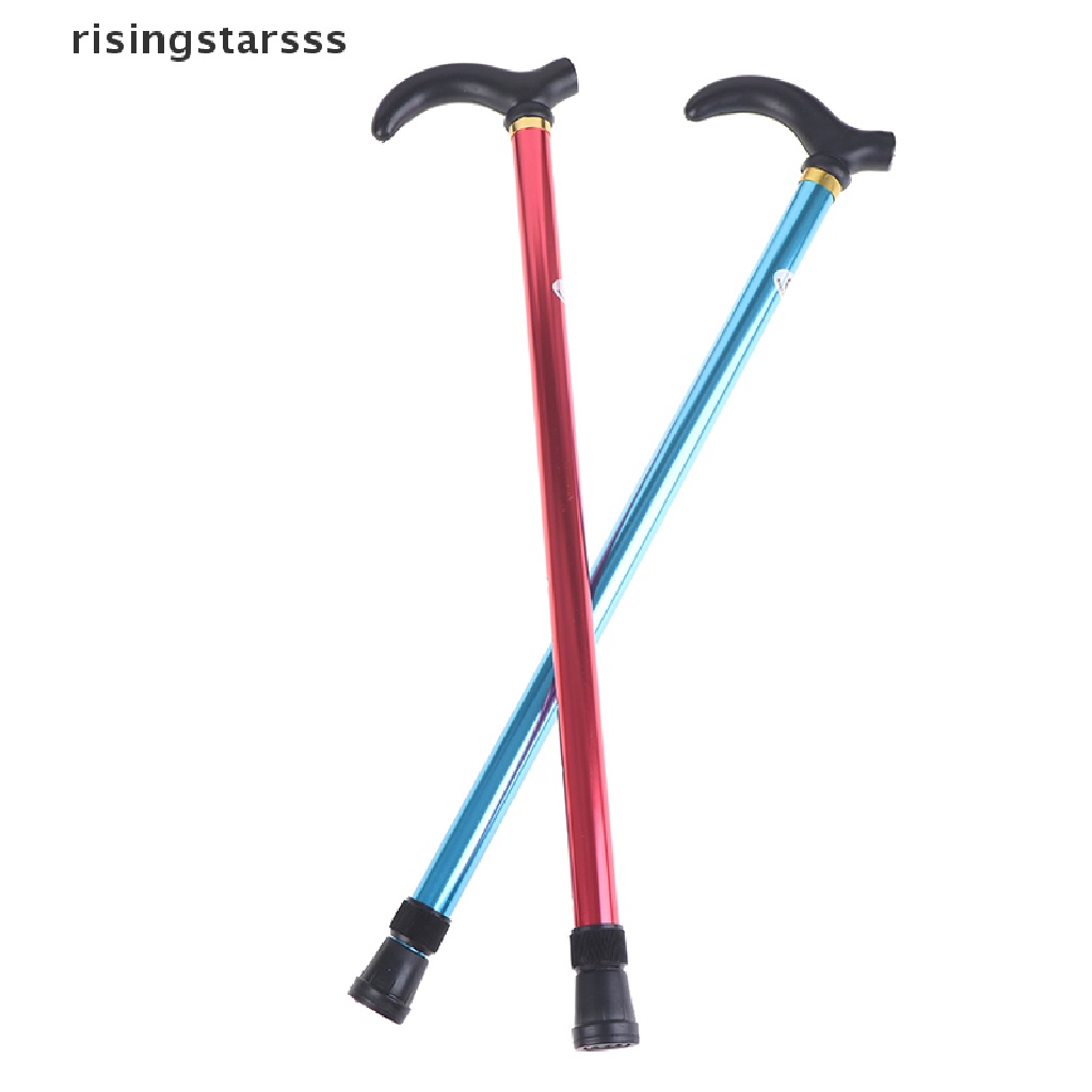 Rsid Span-new Adjustable Walking Stick 2bagian Stabil Anti-Selip Kruk Orang Tua Hiking Cane