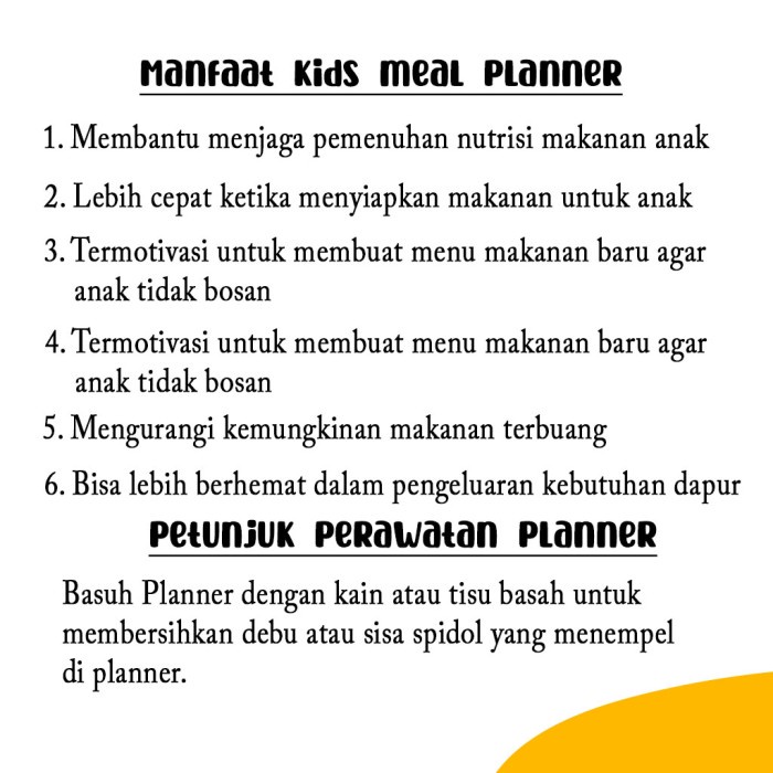 

Hemat Wall Planner Kids Meal Planner Agenda Makan Anak Size A3+ Terbatas