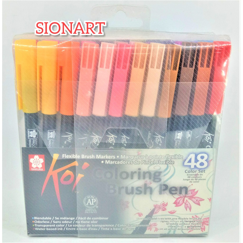 

Sakura Koi Coloring Brush Pen Set 48 Colors
