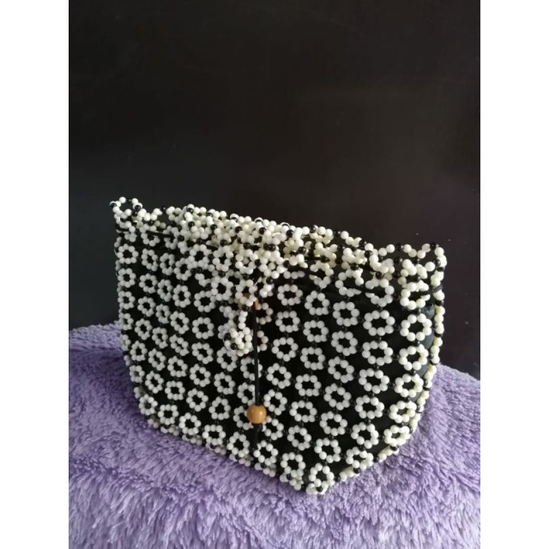 Tas Ransel Mote Hitam Putih – Handmade by cahayakemalashop
