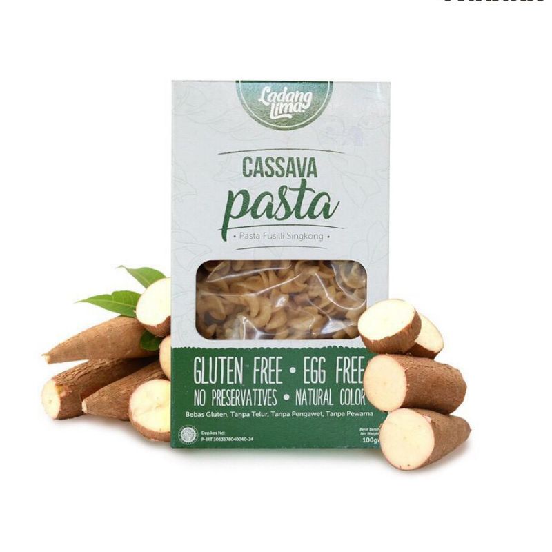 

LADANG LIMA CASSAVA PASTA 100G | PASTA FUSILI SINGKONG