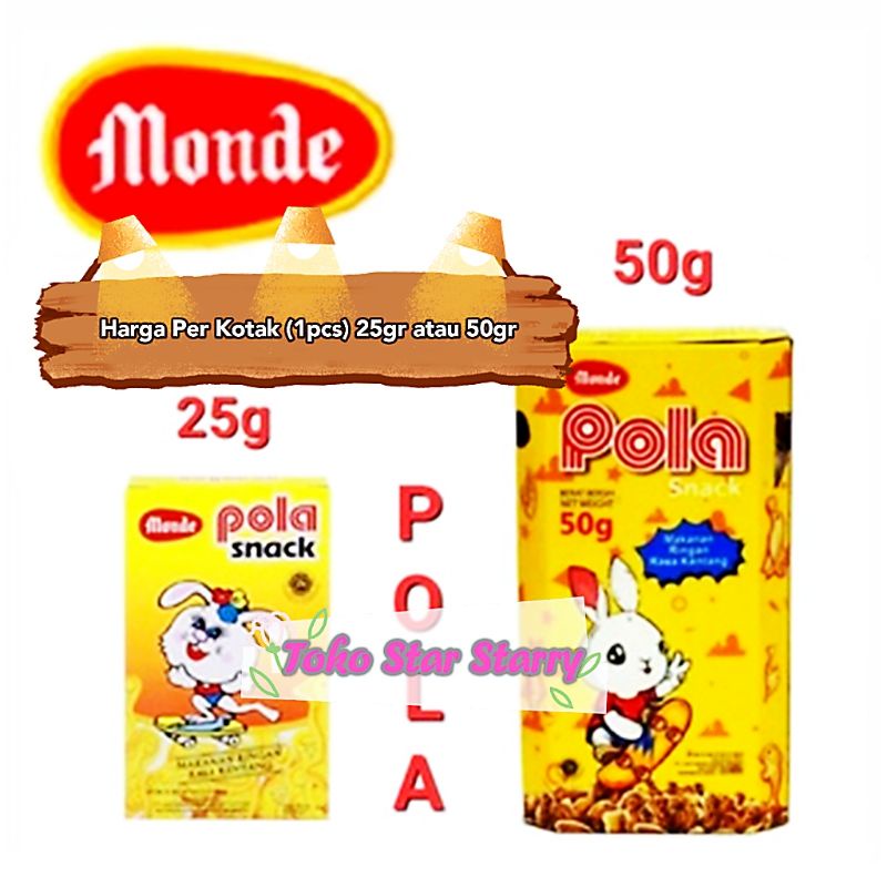 Monde Pola Snack 25gr / 50gr [Harga Per Kotak]