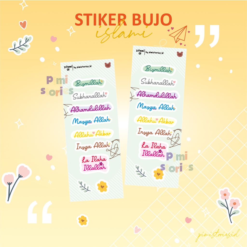 STIKER BUKU JURNAL ⚫ BUJO ⚫ NAMA HARI ⚫ PLANNER ⚫ AESTHETIC ⚫ ISLAMI ⚫ MUSLIMAH MUSLIM