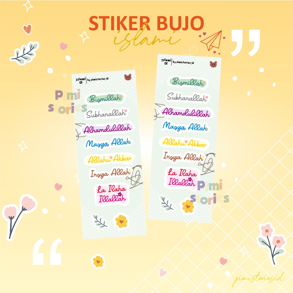 STIKER BUKU JURNAL ⚫ BUJO ⚫ NAMA HARI ⚫ PLANNER ⚫ AESTHETIC ⚫ ISLAMI ⚫ MUSLIMAH MUSLIM