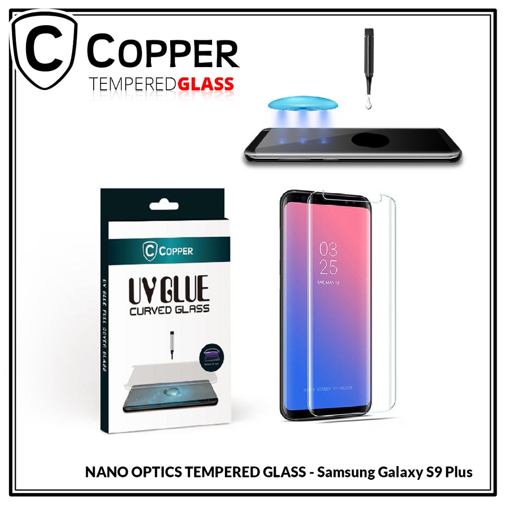 Samsung Galaxy S9 Plus - COPPER Nano Uv Glue Tempered Glass