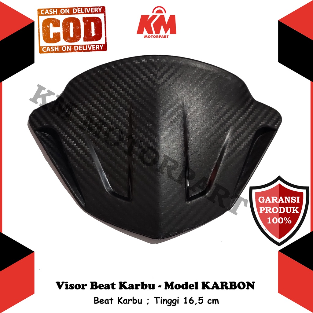 Visor Windshield Beat Karbu Carbon Style