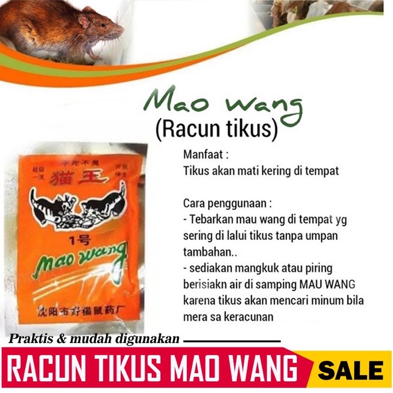 BEAUTY JAYA - MAOWANG Racun Tikus Mati Kering &amp; Gak Bau - Mao Wang [𝐎𝐑𝐈𝐆𝐈𝐍𝐀𝐋] Paling Ampuh Langsung Mati diTempat