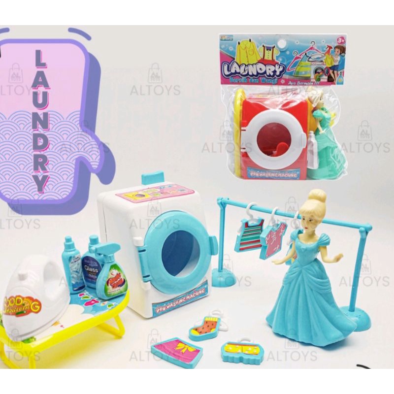 MAINAN LAUNDRY NYUCI NYETRIKA SET PLUS SINDERELA