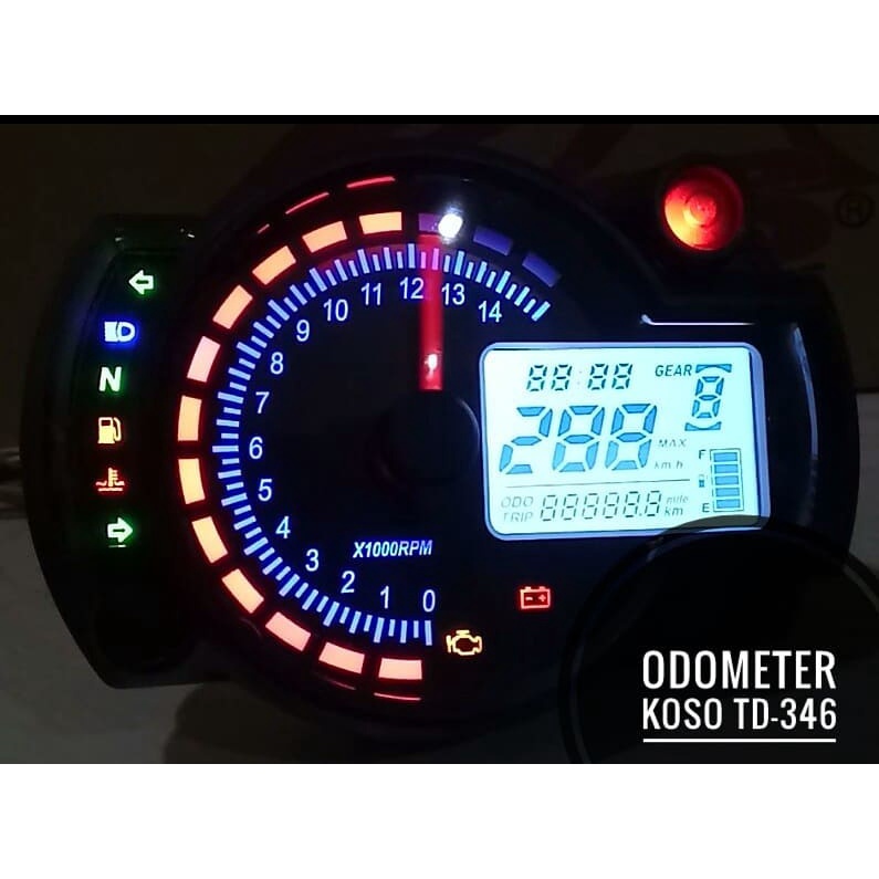 Speedometer Koso Rx2N Digital CB Spido Spedometer Spidometer Koso Rx2 N Vixion Modif