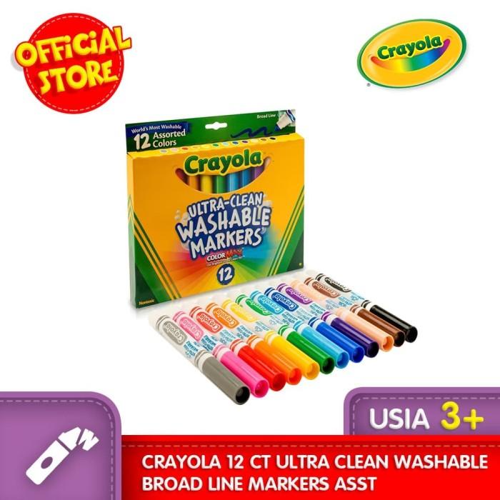 

CRAYOLA 12 Ct Ultra Clean Washable Broad Line Markers Asst Best Seller