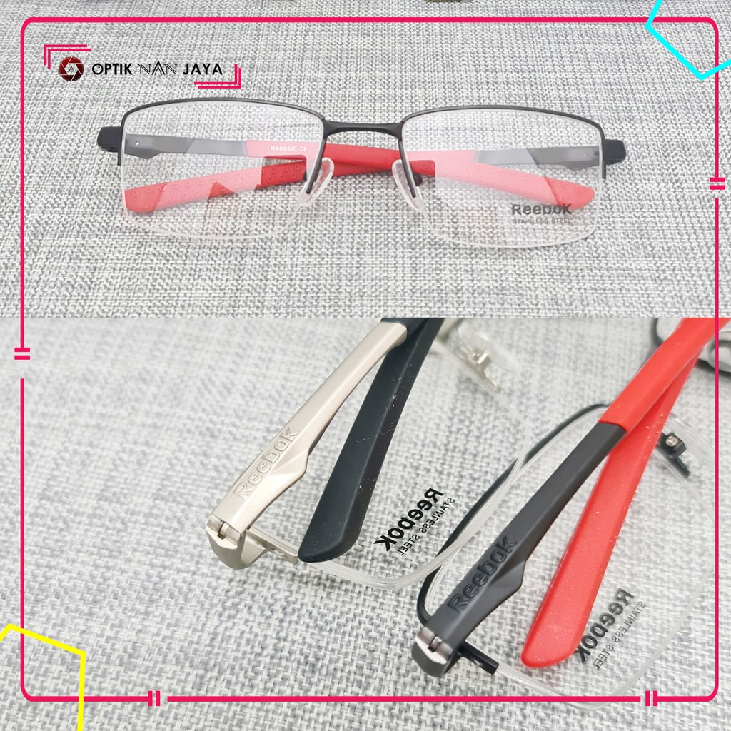 ( GRATIS LENSA ) Frame Kacamata Minus Baca Pria Reebok Sport RB367