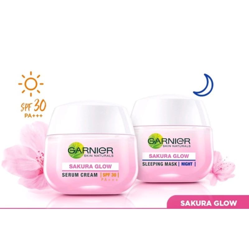 GARNIER Sakura White Sakura Glow Whitening Serum Cream Day-Night Cream Skin Care 50(VH)