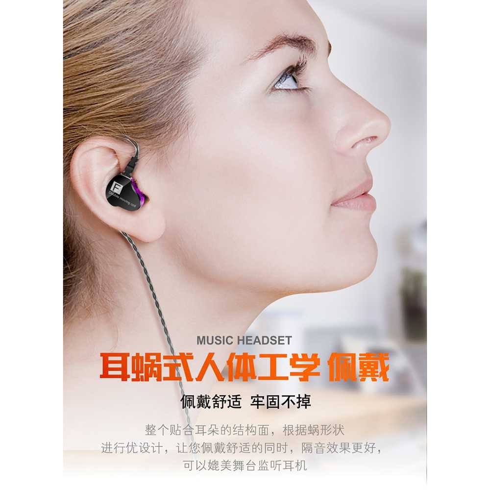 QKZ Dual Driver Earphone henset HiFi Dengan Mic Murah Erphone Mikrofon Terbaru Erphon Headset