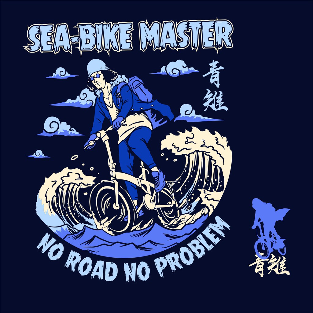 Kaos Anime One Piece "Kuzan" Aokiji Bicycle Kelina Merch