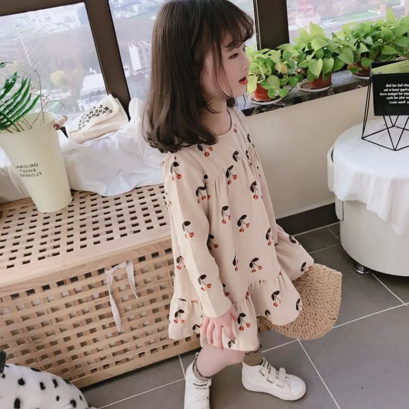 Ramadhan Promo 3.3 Dress Import Cherry Premium Dress Anak Perempuan Import Gaun Anak Import Gaun Bay