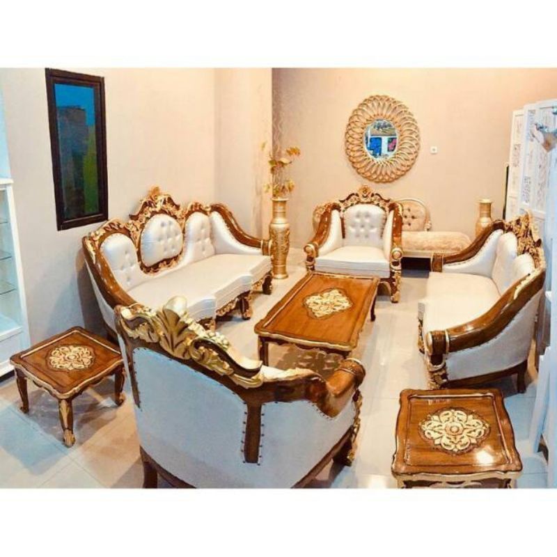 Kursi Tamu Ukir Mewah Jati / Sofa Tamu Mewah Kayu Jati
