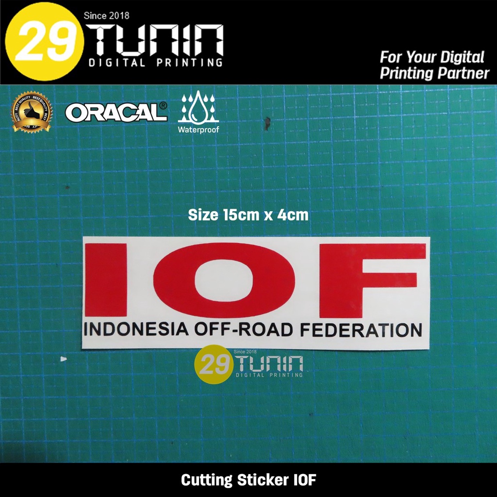 Cutting Sticker Sticker IOF Indonesia Offroad Federation