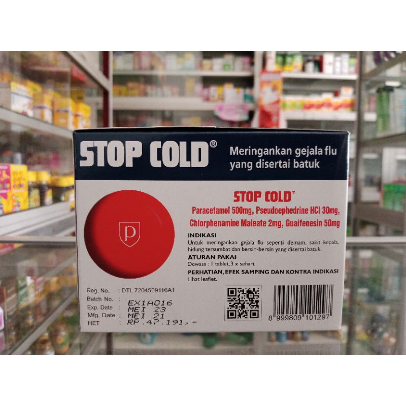 STOP COLD 1 STRIP @4 TABLET - ED 03/2025