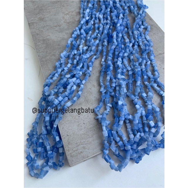 kerikil batu cat eye BIRU LAUT 1cm akik alam mata kucing soft blue bahan kalung gelang anting strap mask kerajinan tangan craft citayam fashion week etink vintage elegan bali manik crystal