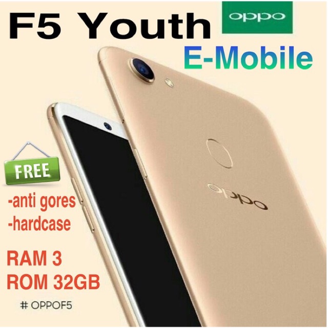 OPPO F5 YOUTH RAM 3 / 32GB GARANSI RESMI