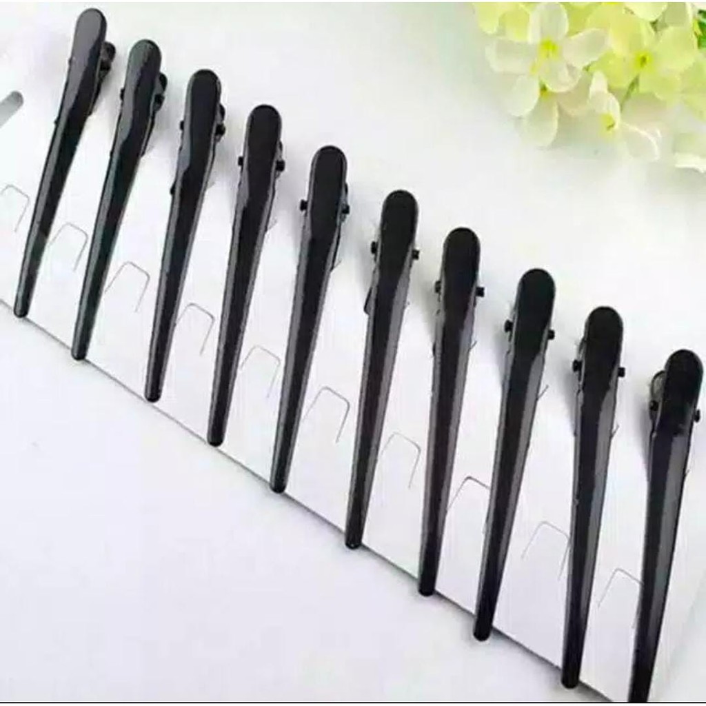 Isi 10 pcs Jepitan Rambut seri Bebek Warna Hitam Ukuran Medium