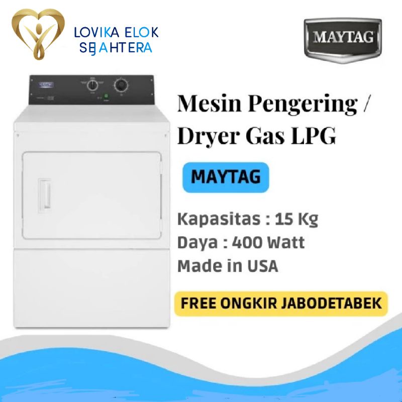 Jual Mesin Pengering Laundry Dryer Gas LPG Maytag 15 Kg Shopee Indonesia