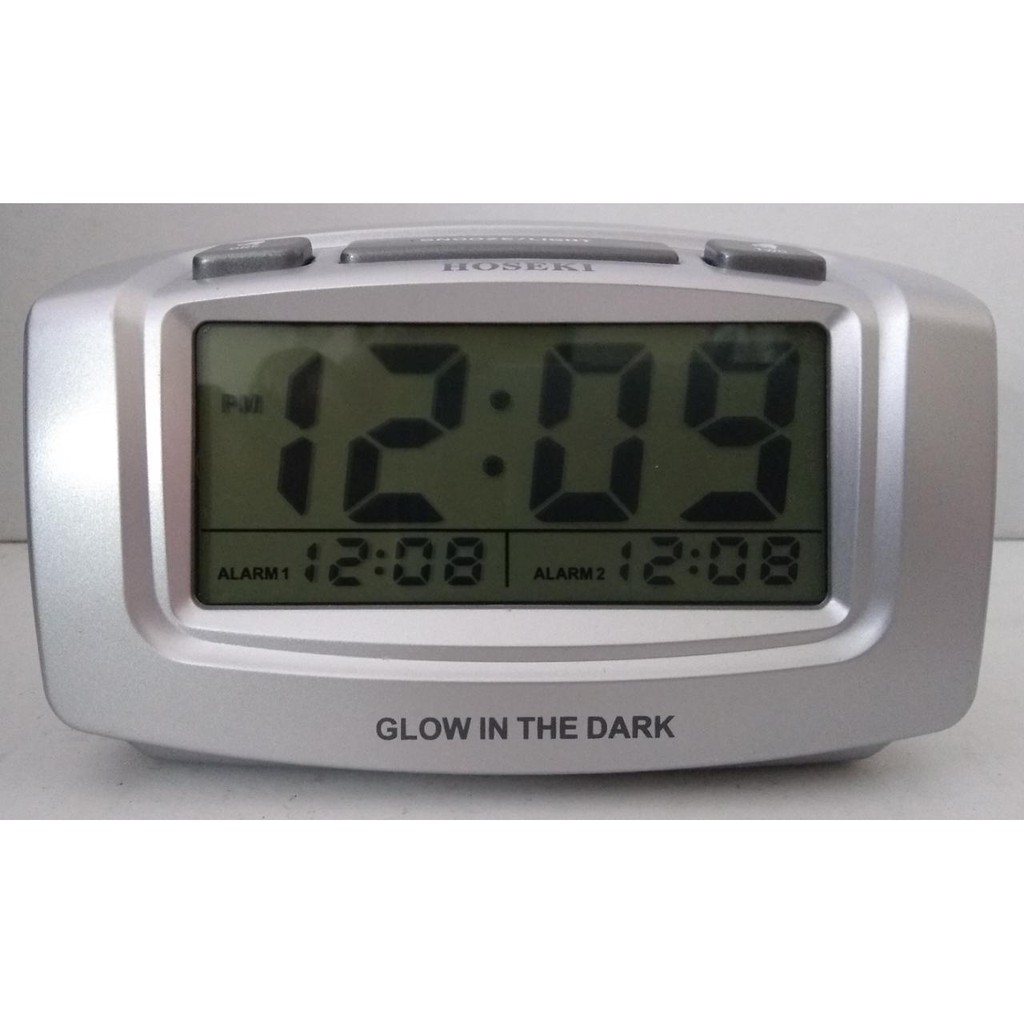 Digital Alarm Clock Auto Glows in the Dark Hoseki H-2197