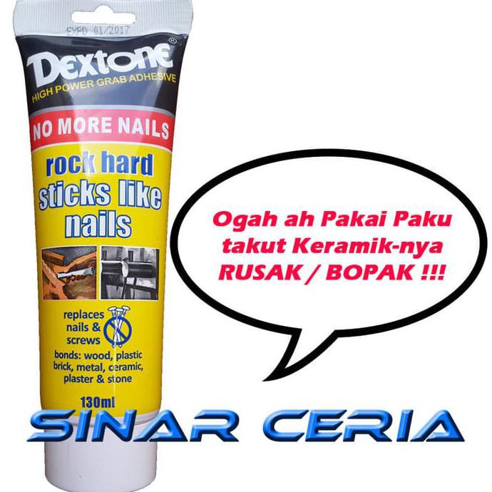 Lem Keramik, Kayu, Metal Dan Batu Super Kuat No More Nail Dextone