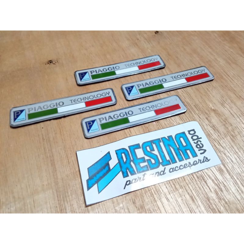 Emblem emblim logo piaggio teknologi technologi stainles bagus