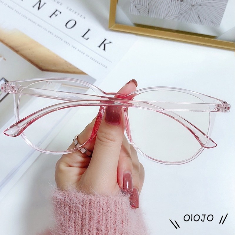 Kacamata Anti Radiasi Transparan Anti-biru Cat eye retro Plastik Bingkai Fashion Kacamata Anti-ultraviolet - SG